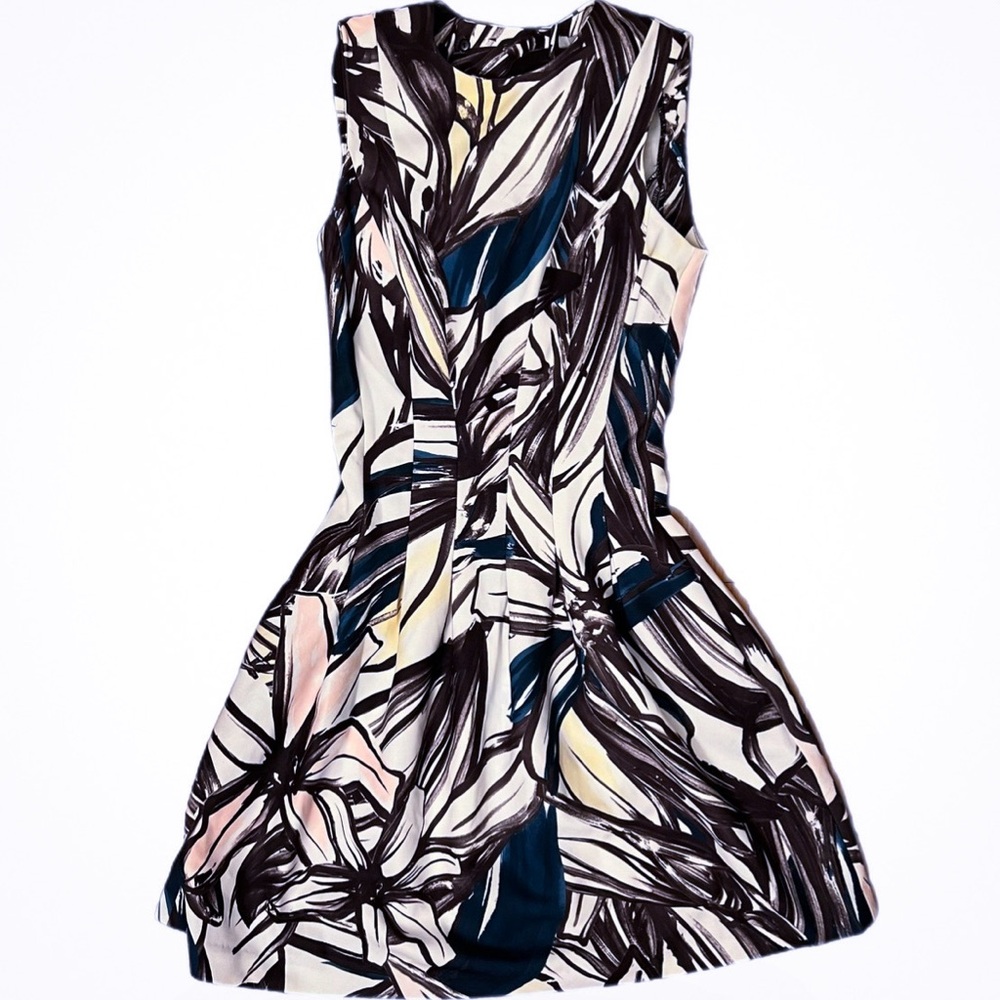 Sleeveless Floral Print A-Line Dress